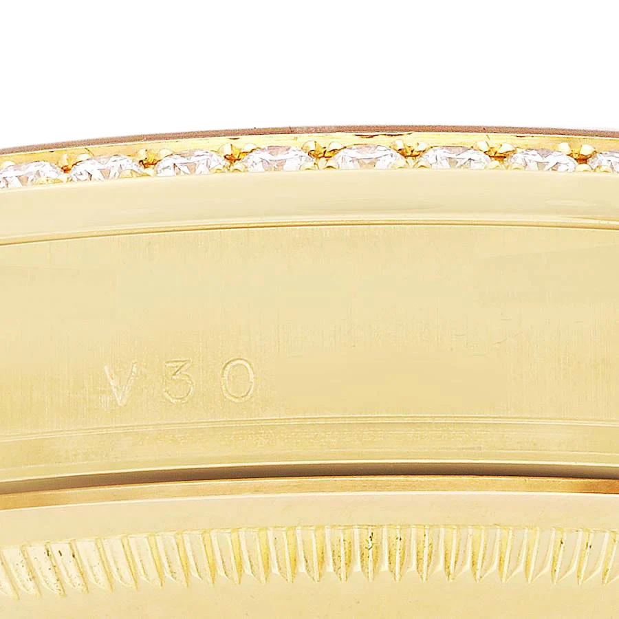 President Day-Date 36mm Yellow Gold Diamond Bezel Mens Watch 118348