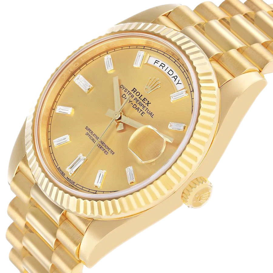 President Day-Date 40mm Yellow Gold Diamond Mens Watch 228238