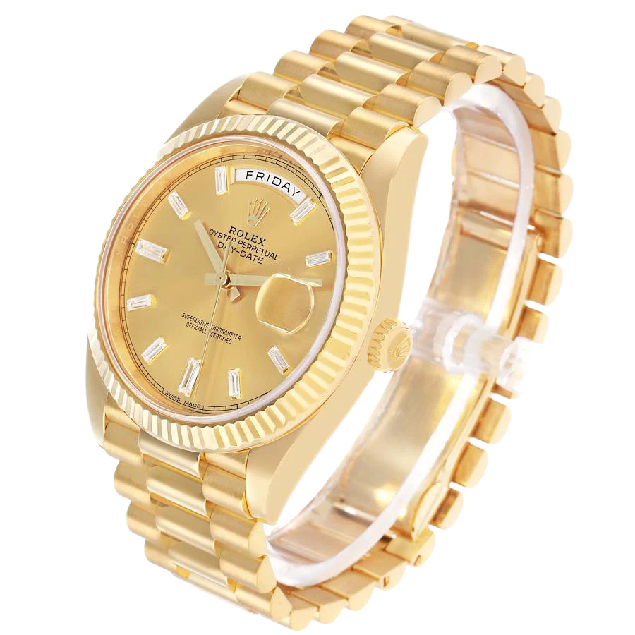 President Day-Date 40mm Yellow Gold Diamond Mens Watch 228238
