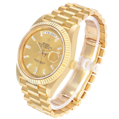 President Day-Date 40mm Yellow Gold Diamond Mens Watch 228238