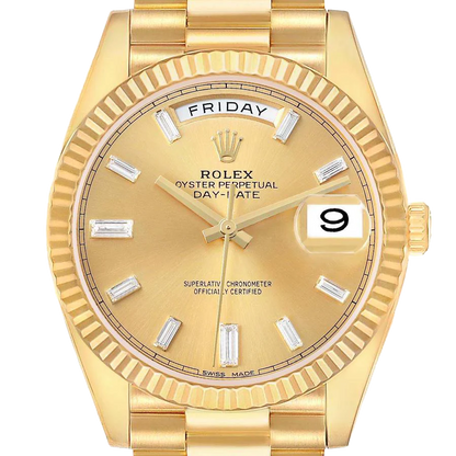 President Day-Date 40mm Yellow Gold Diamond Mens Watch 228238