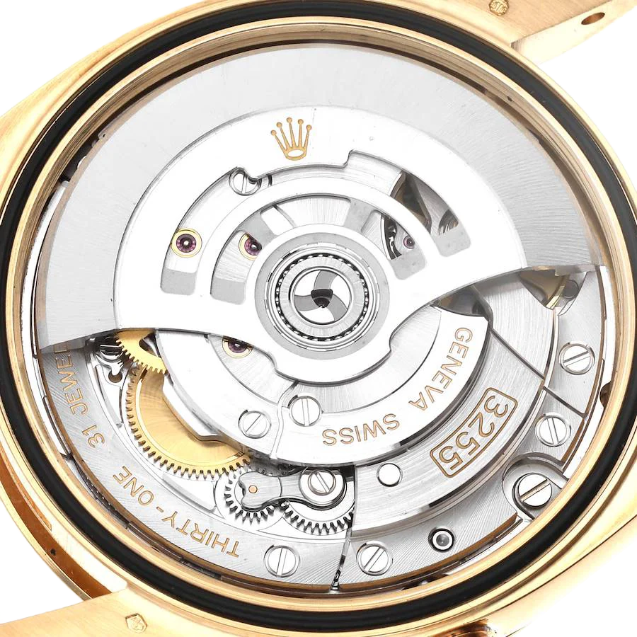 President Day-Date 36mm Yellow Gold Green Diamond Dial Mens Watch 128238