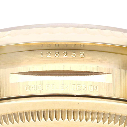 President Day-Date 36mm Yellow Gold Green Diamond Dial Mens Watch 128238