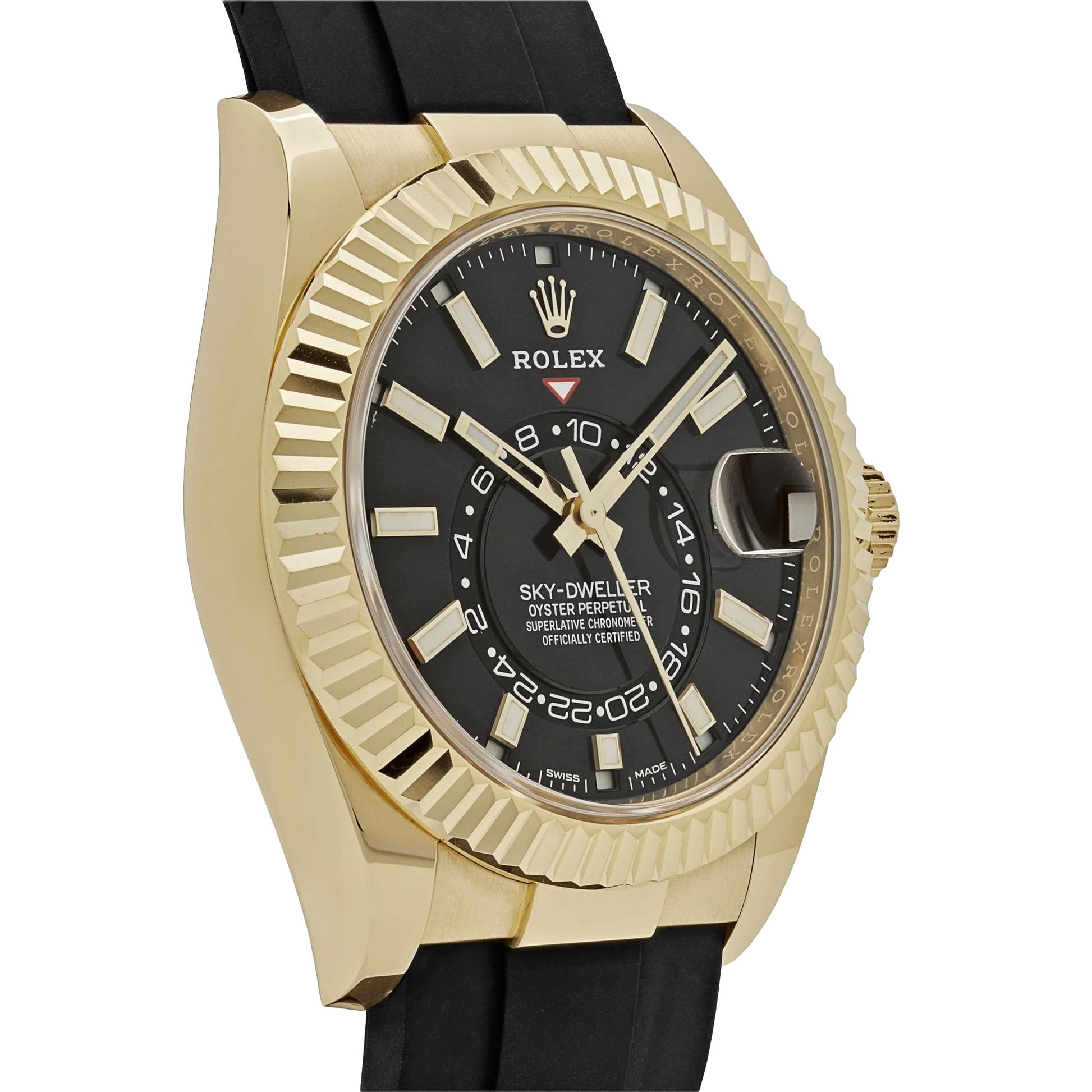 Sky-Dweller 42mm Yellow Gold Bright Black Dial 336238