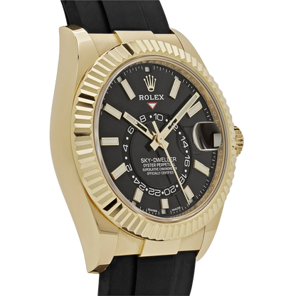 Sky-Dweller 42mm Yellow Gold Bright Black Dial 336238