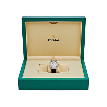 Sky-Dweller 42mm 18K White Gold Meteorite Dial Diamond Watch 326259TBR