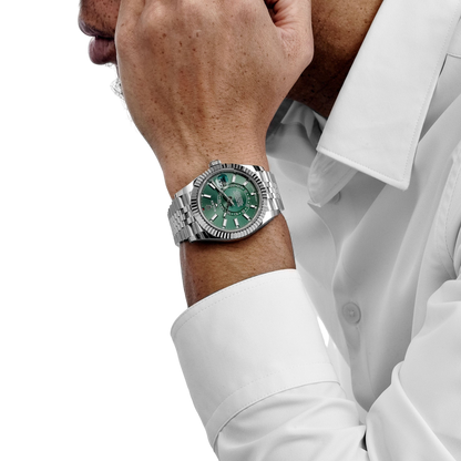 Sky-Dweller Stainless Steel Green Dial Jubilee 336934-0002 New