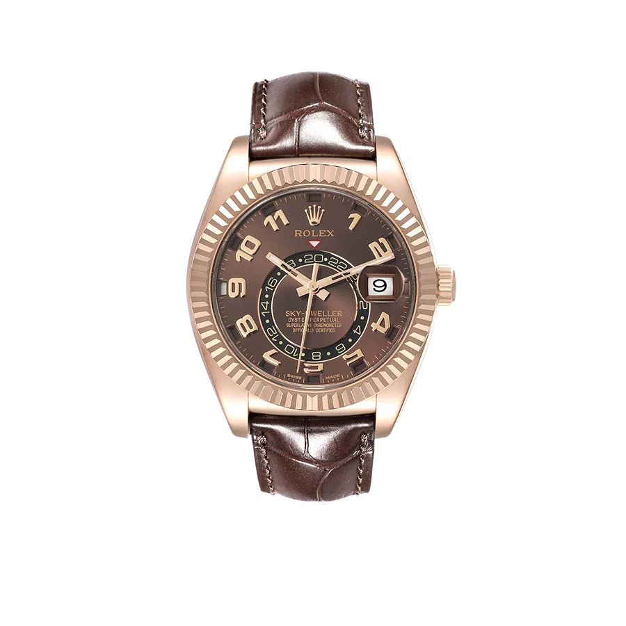 Sky-Dweller 42mm  Everose Chocolate Brown Dial Rose Gold Watch 326135