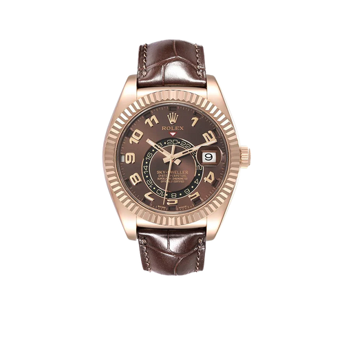 Sky-Dweller 42mm  Everose Chocolate Brown Dial Rose Gold Watch 326135