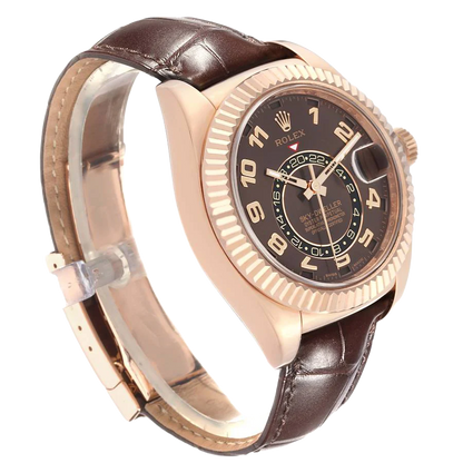 Sky-Dweller 42mm  Everose Chocolate Brown Dial Rose Gold Watch 326135