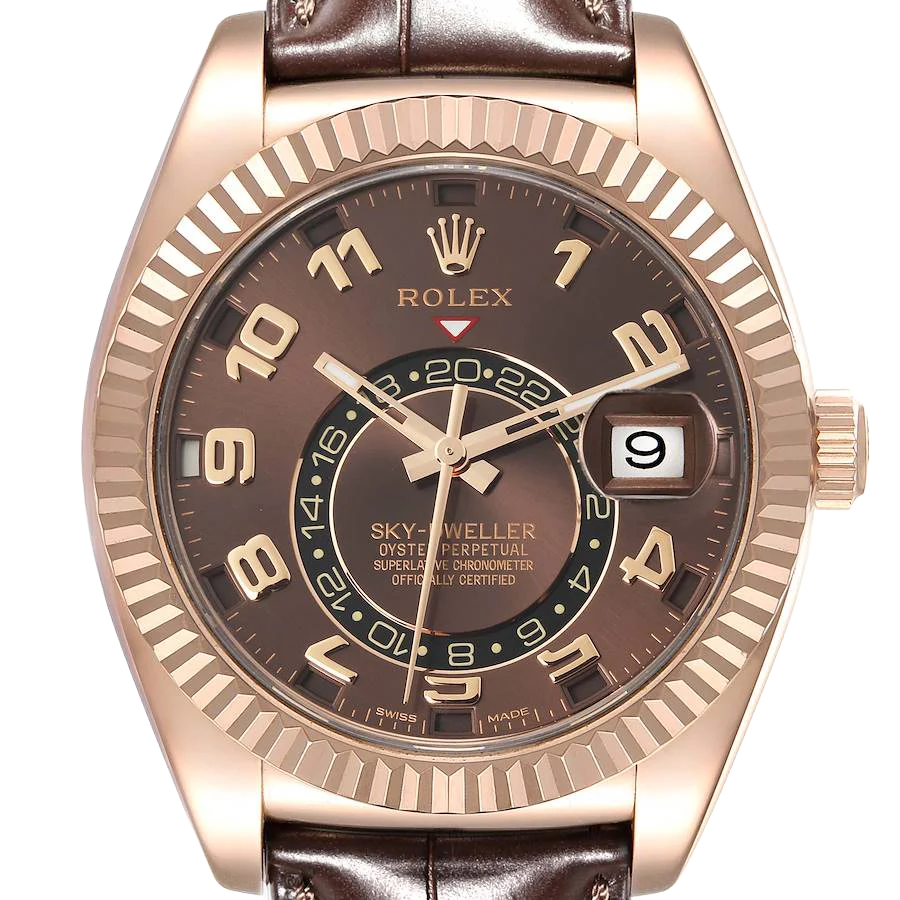Sky-Dweller 42mm  Everose Chocolate Brown Dial Rose Gold Watch 326135
