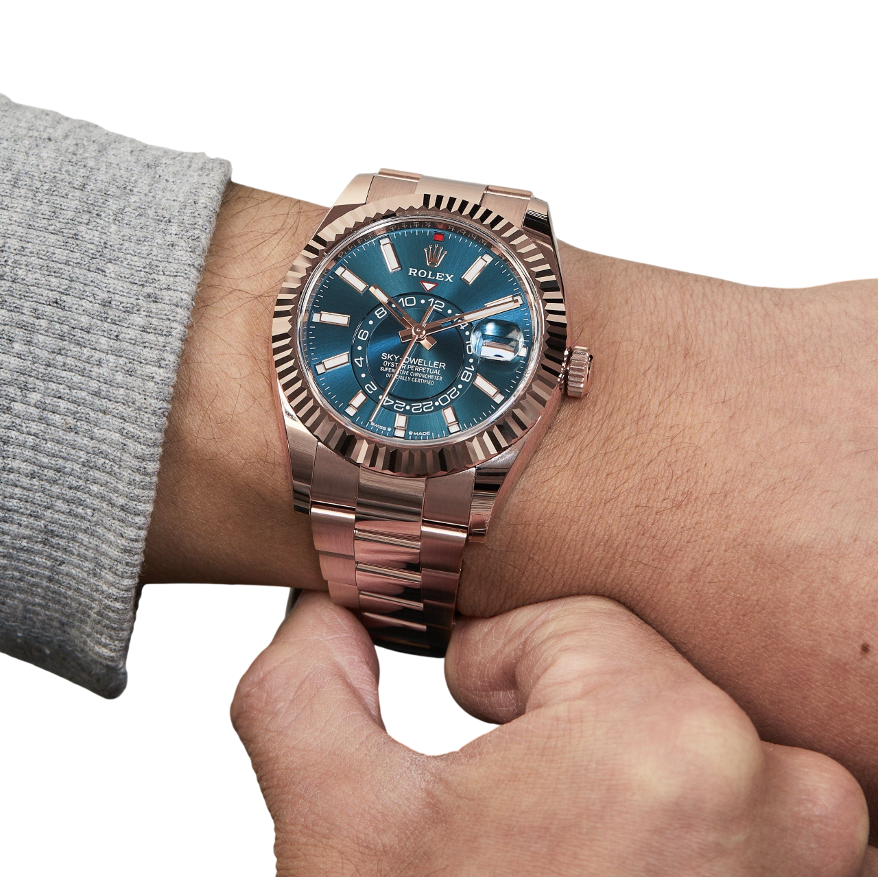Sky-Dweller 42mm 18k Everose Gold Mens Watch 336935-0005
