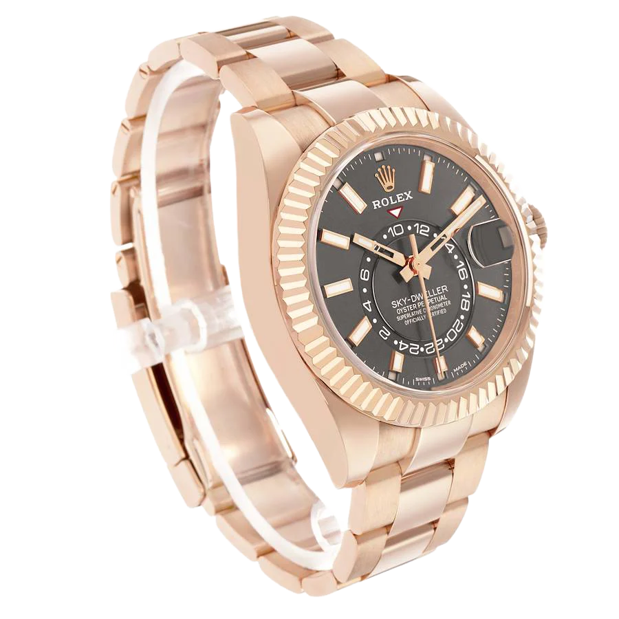 Sky-Dweller 42mm Rose Gold Slate Dial Mens Watch 326935