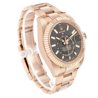 Sky-Dweller 42mm Rose Gold Slate Dial Mens Watch 326935