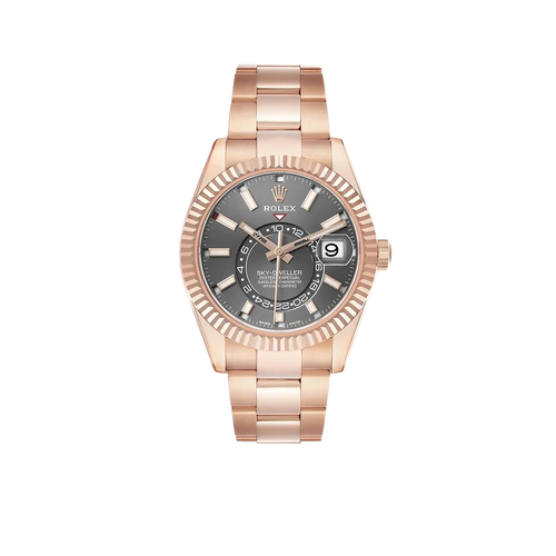 Sky-Dweller 42mm Rose Gold Slate Dial Mens Watch 326935