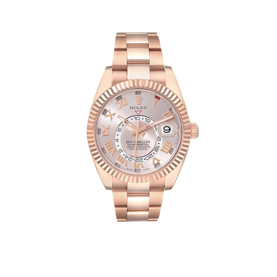 Sky-Dweller 42mm  Rose Gold Sundust Dial Mens Watch 326935