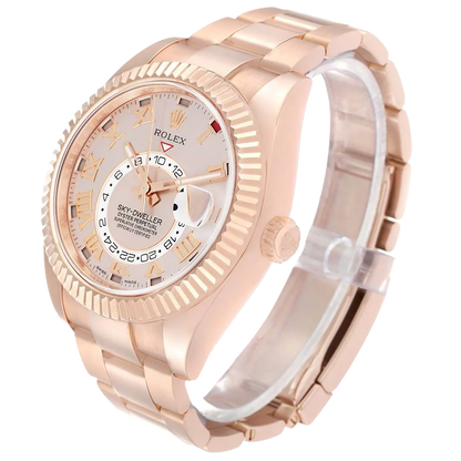 Sky-Dweller 42mm  Rose Gold Sundust Dial Mens Watch 326935