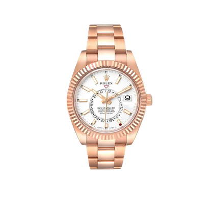 Sky-Dweller 42mm  Rose Gold White Dial Mens Watch 326935