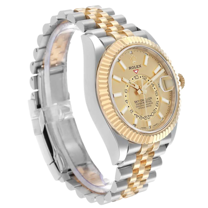 Sky Dweller 42mm Steel Yellow Gold Dial Mens Watch 326933