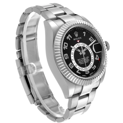 Sky-Dweller 42mm White Gold Black Dial Mens Watch 326939