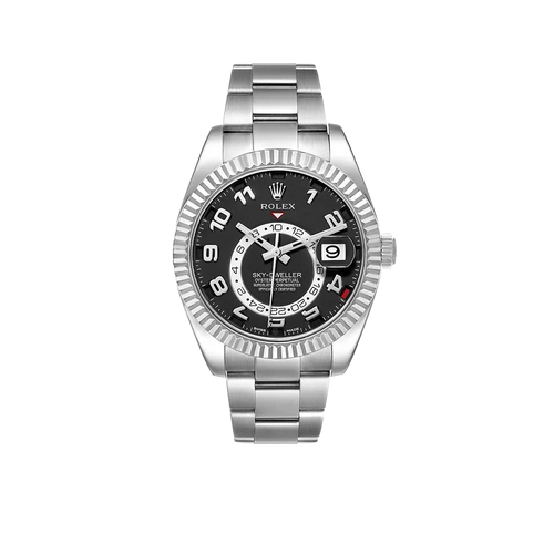Sky-Dweller 42mm White Gold Black Dial Mens Watch 326939