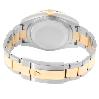 Sky Dweller 42mm Yellow Gold Steel Black Dial Mens Watch 326933