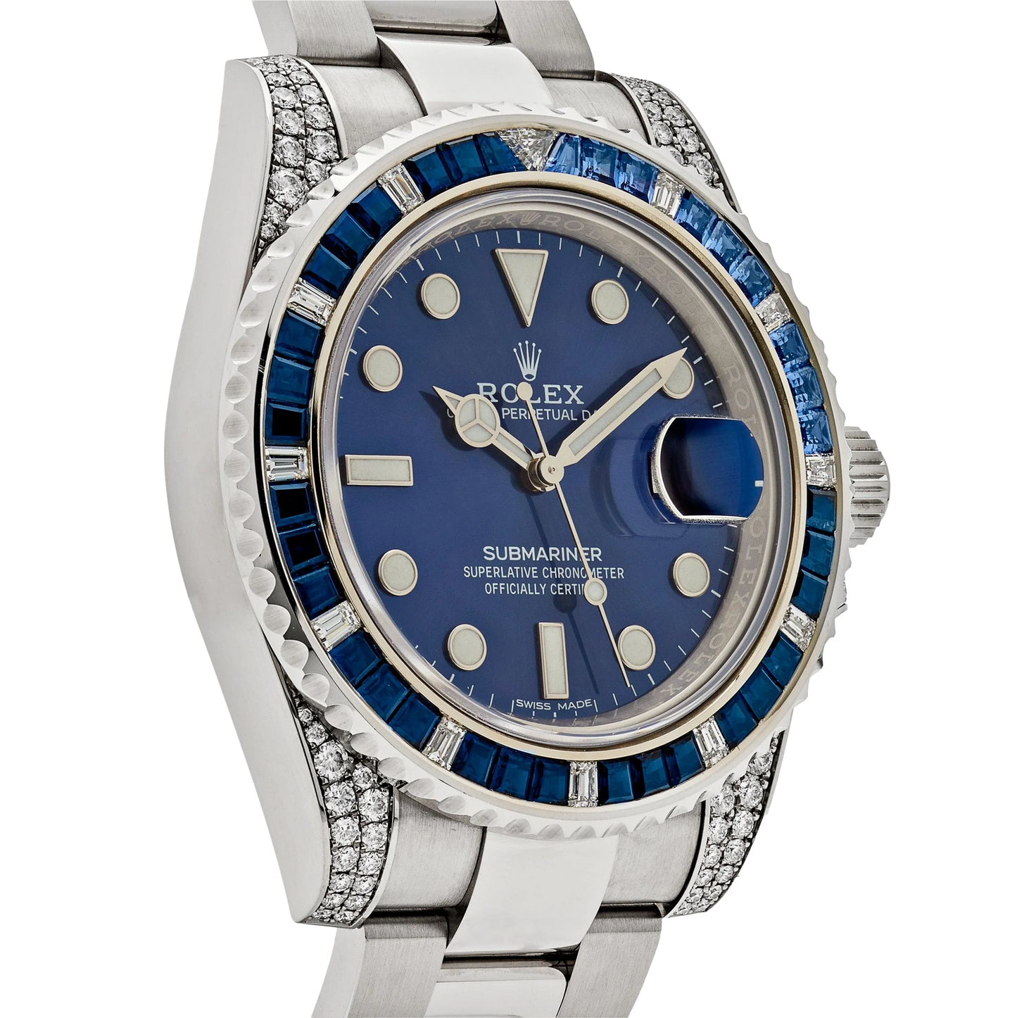 Submariner Date 40mm 116659SABR White Gold Blue Dial Sapphire Diamond Bezel