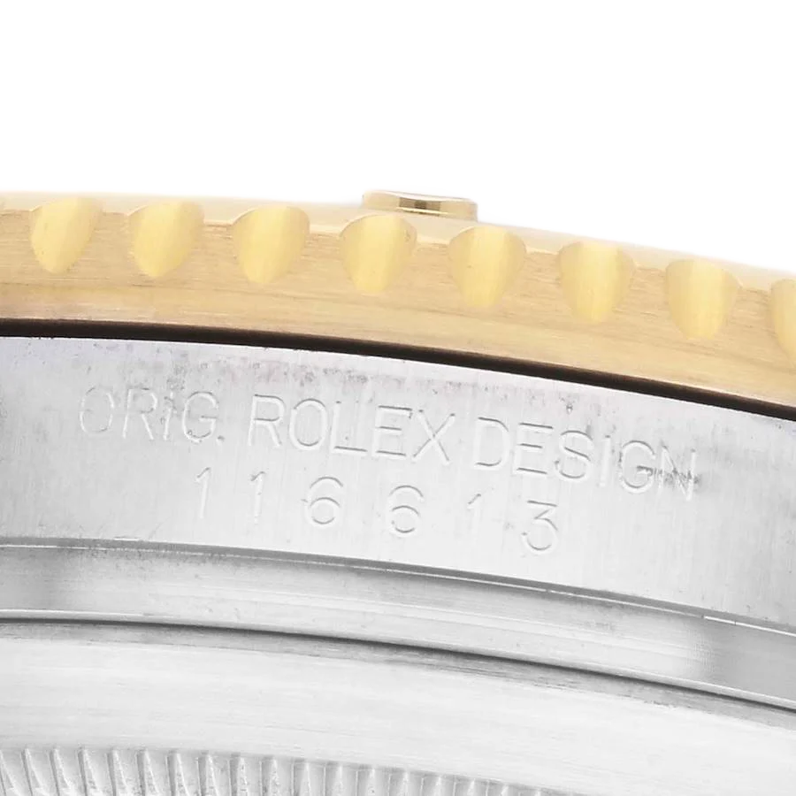 Submariner 40mm Steel Yellow Gold Blue Dial Bezel Mens Watch 116613