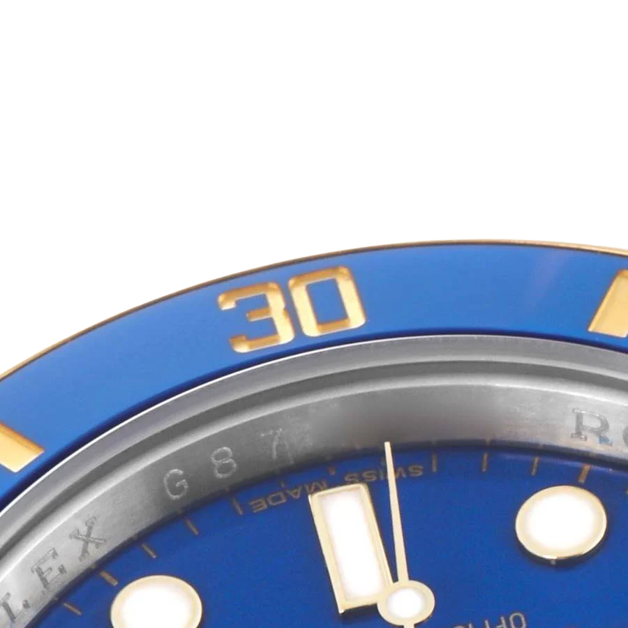 Submariner 40mm Steel Yellow Gold Blue Dial Bezel Mens Watch 116613