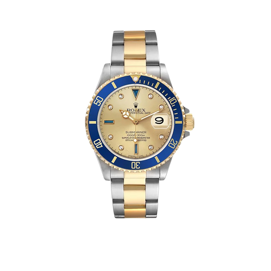 Submariner Steel Yellow Gold 40mm Diamond Serti Mens Watch 16613