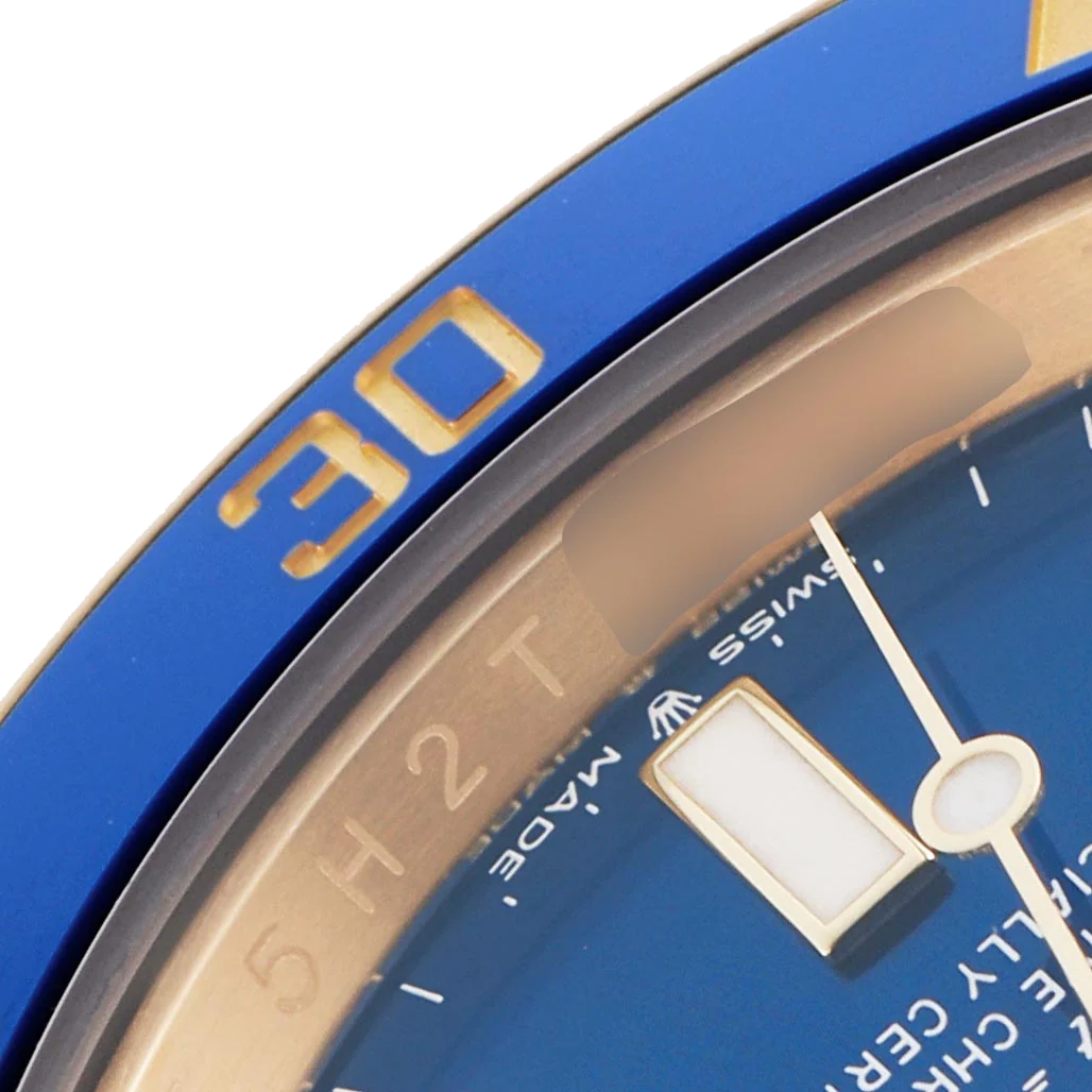 Submariner 41mm Yellow Gold Blue Dial Bezel Mens Watch 126618