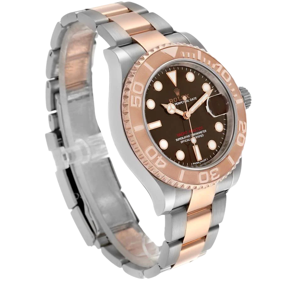 Yachtmaster 40 Rose Gold Steel Brown Dial Mens Watch 116621