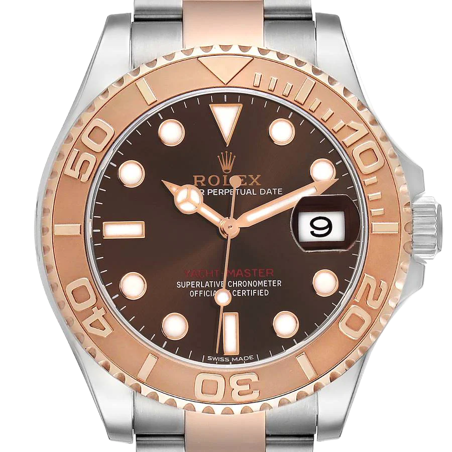 Yachtmaster 40 Rose Gold Steel Brown Dial Mens Watch 116621