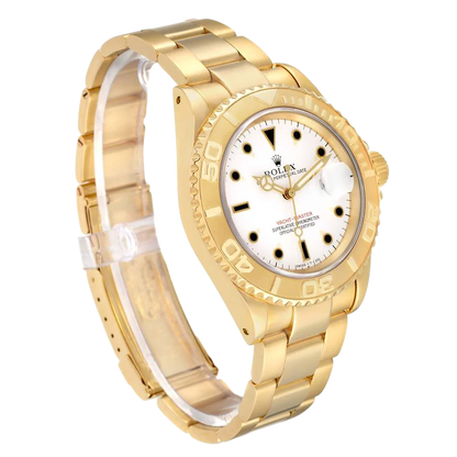 Yachtmaster 40mm Yellow Gold White Dial Mens Watch 16628