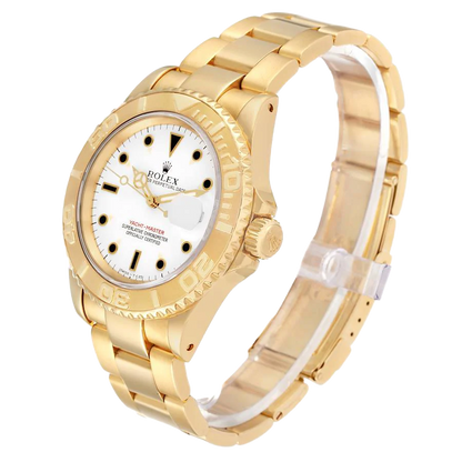 Yachtmaster 40mm Yellow Gold White Dial Mens Watch 16628
