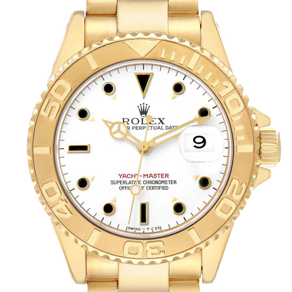 Yachtmaster 40mm Yellow Gold White Dial Mens Watch 16628