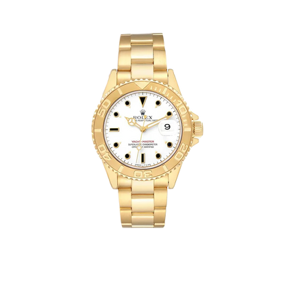 Yachtmaster 40mm Yellow Gold White Dial Mens Watch 16628