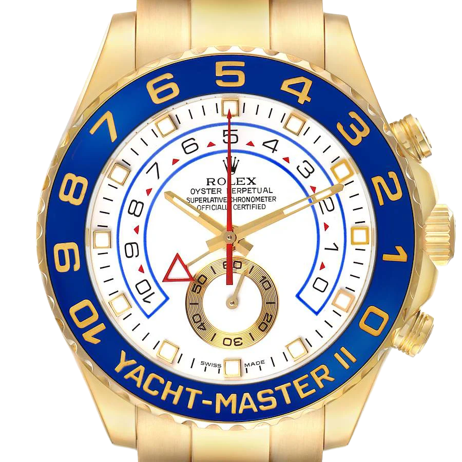 Yachtmaster II 44mm Regatta Yellow Gold Mens Watch 116688