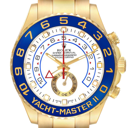 Yachtmaster II 44mm Regatta Yellow Gold Mens Watch 116688