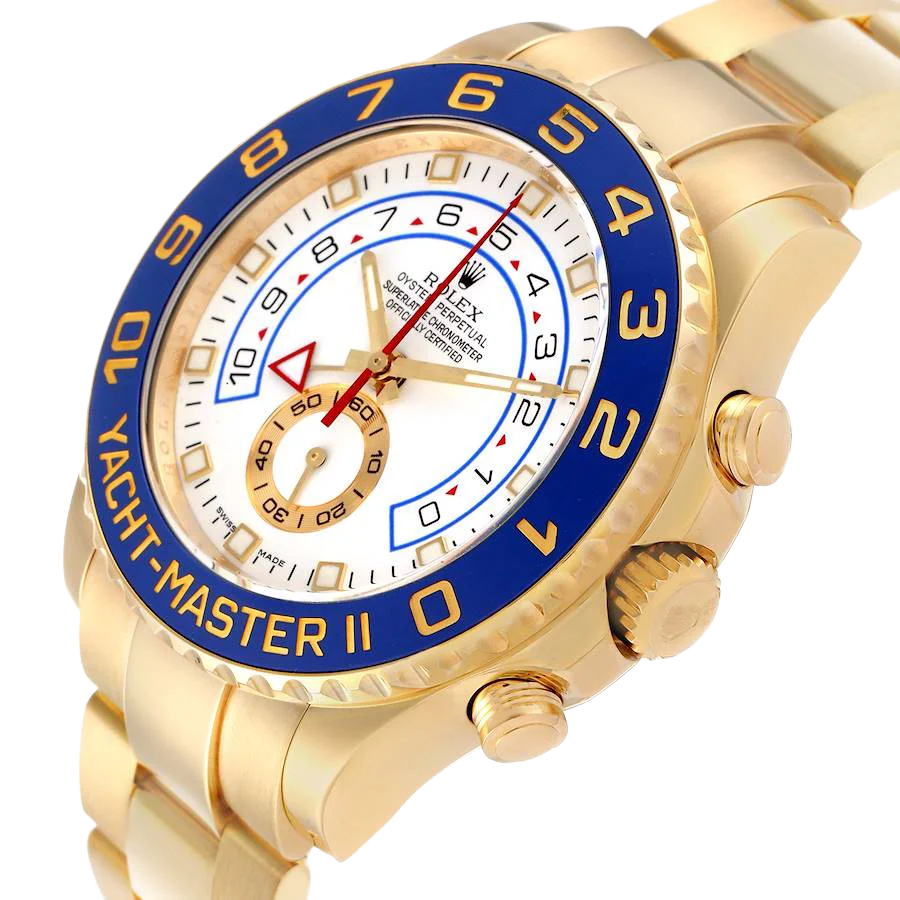 Yachtmaster II 44mm Regatta Yellow Gold Mens Watch 116688