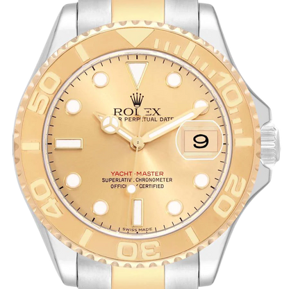 Yachtmaster 40mm Steel Yellow Gold Champagne Dial Mens Watch 16623
