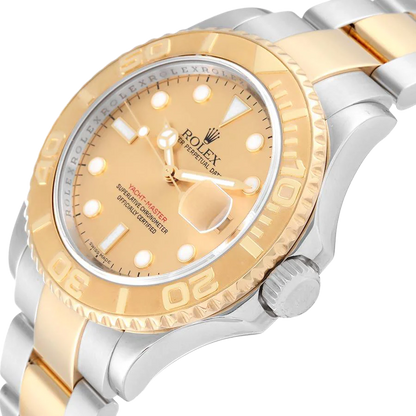 Yachtmaster 40mm Steel Yellow Gold Champagne Dial Mens Watch 16623