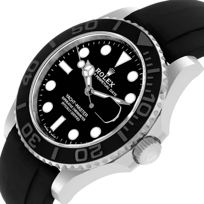Yachtmaster 42mm White Gold Oysterflex Bracelet Mens Watch 226659