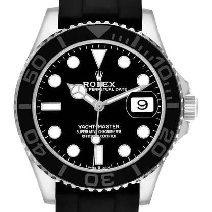 Yachtmaster 42mm White Gold Oysterflex Bracelet Mens Watch 226659