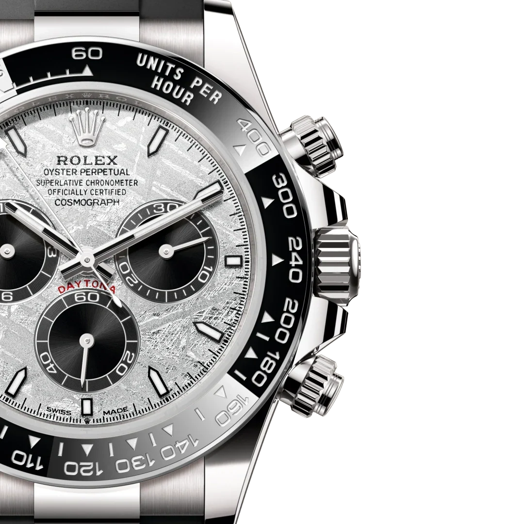 Daytona 40mm Oyster Perpetual White Gold with Meteorite and Black Dial M126519LN-0007