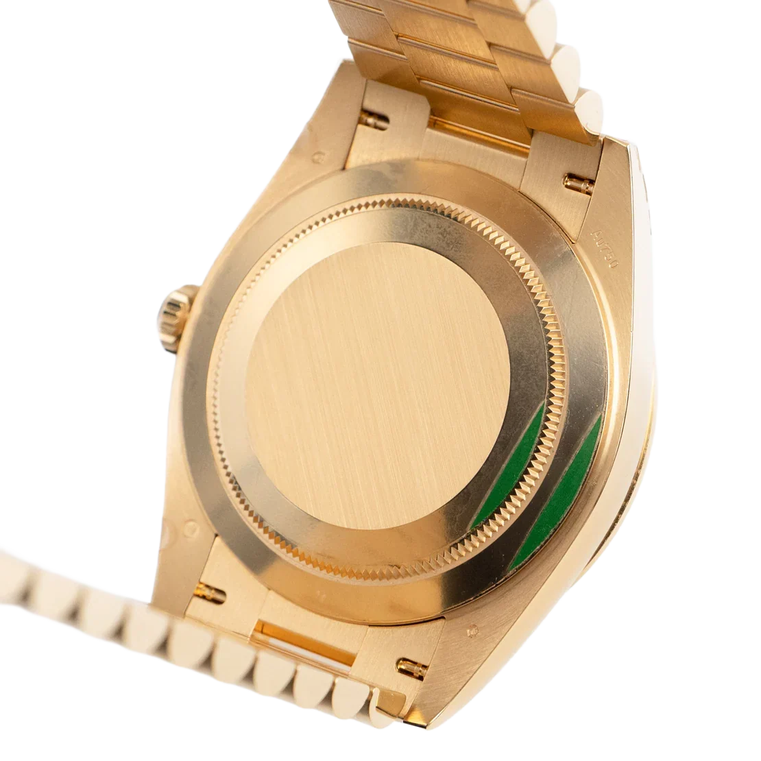 Day-Date 40 228398TBR Yellow Gold Mother of Pearl Diamond Baguette Dial and Bezel