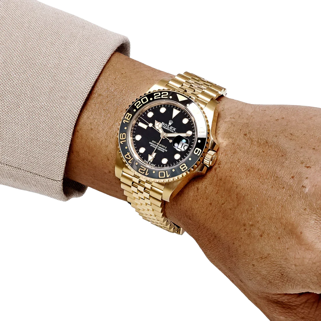 GMT-Master II 126718GRNR Yellow Gold Black Dial Jubilee (2025)