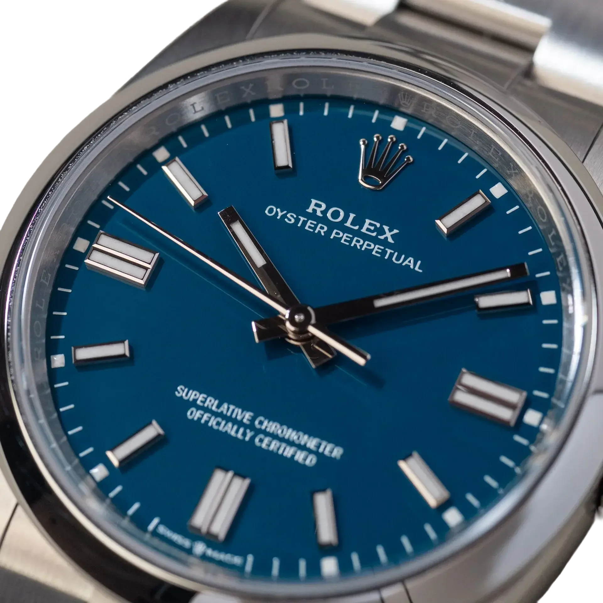 Oyster Perpetual 41mm Stainless Steel Med Blue Dial Men Watch 134300-0009 New 2025