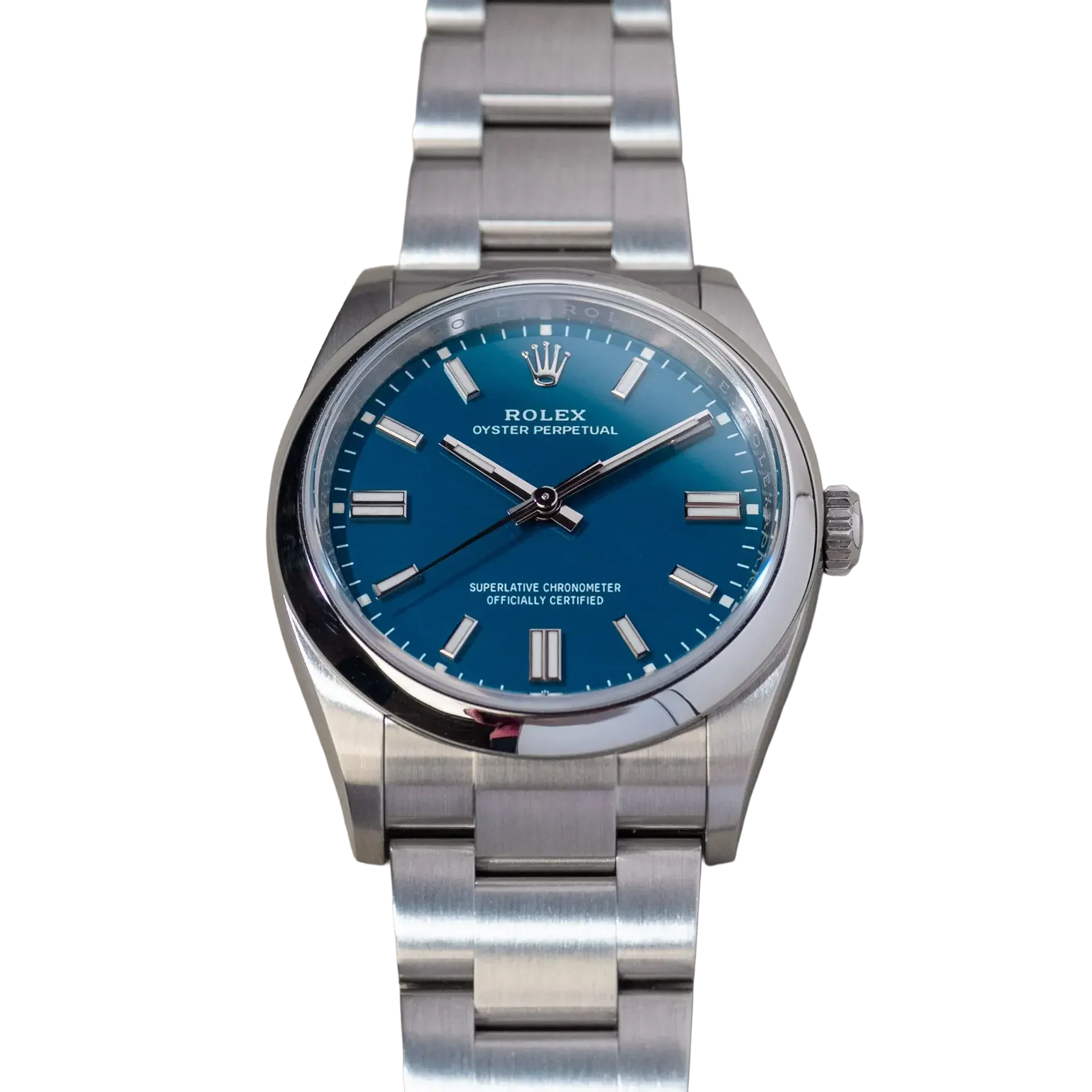 Oyster Perpetual 41mm Stainless Steel Med Blue Dial Men Watch 134300-0009 New 2025