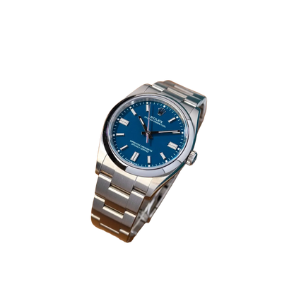 Oyster Perpetual 41mm Stainless Steel Med Blue Dial Men Watch 134300-0009 New 2025